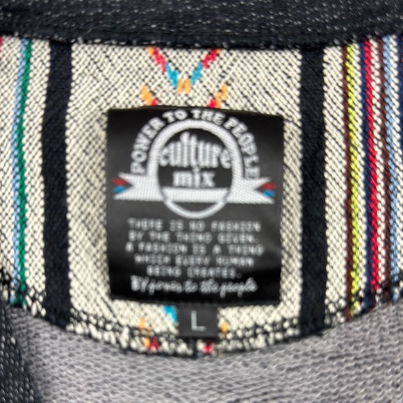 Power to The People Culture Mix - Men's Gray Button-Up Vest - Picture 5 of 8